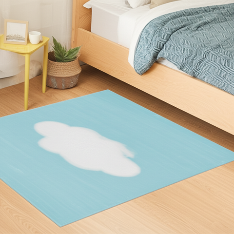 Cloud Design Puffy Rug