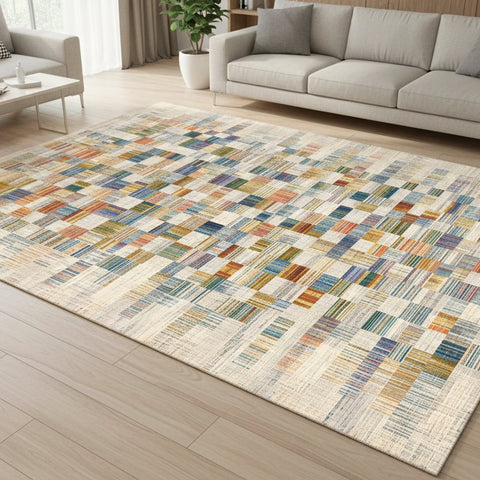 Geometric Patchwork Rug