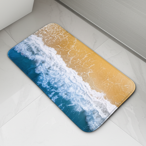 Coastal Beach Bathroom Mat