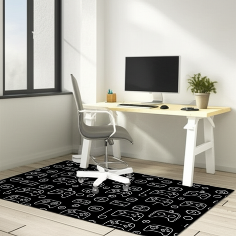 Gamer Pattern Puffy Rug