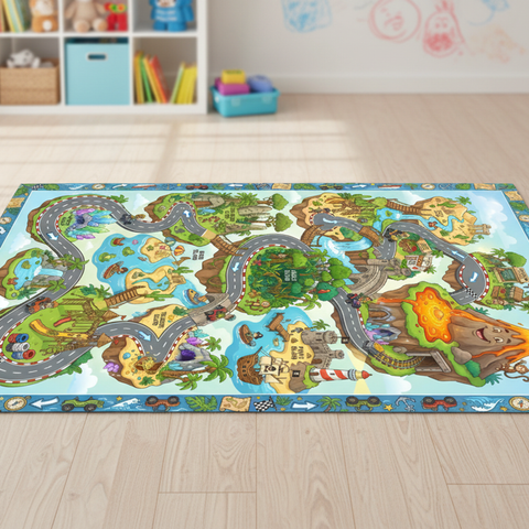 Cartoon Island Rug