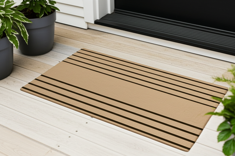 Striped Design Doormat