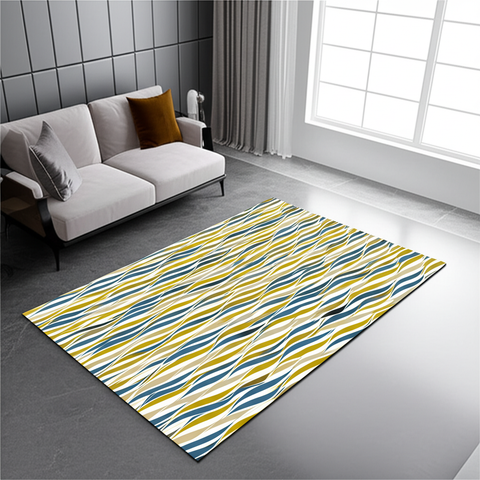 Abstract Wavy Lines Premium Rug