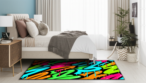 Graffiti Drip Puffy Rug