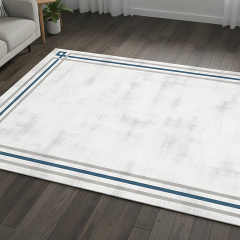 Geometric Border Rug