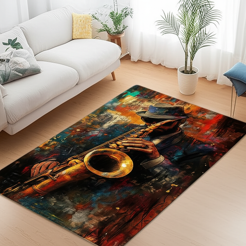 Jazz Musician Premium Rug
