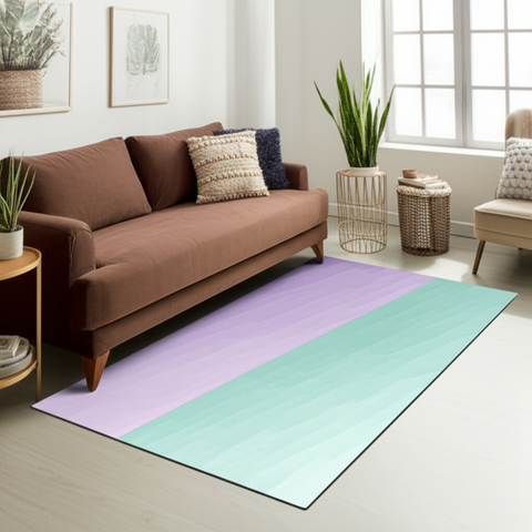 Modern Pastel Puffy Rug