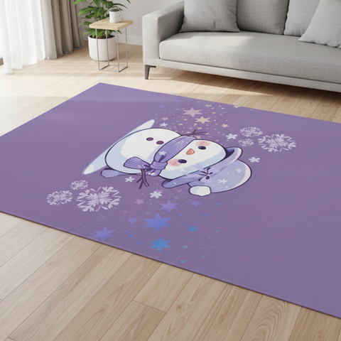 Whimsical Snowman Rug