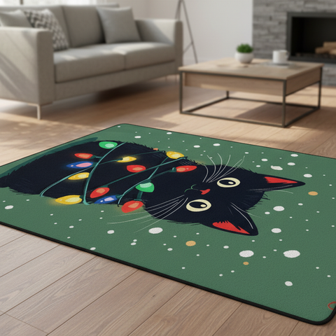Festive Cat Rug