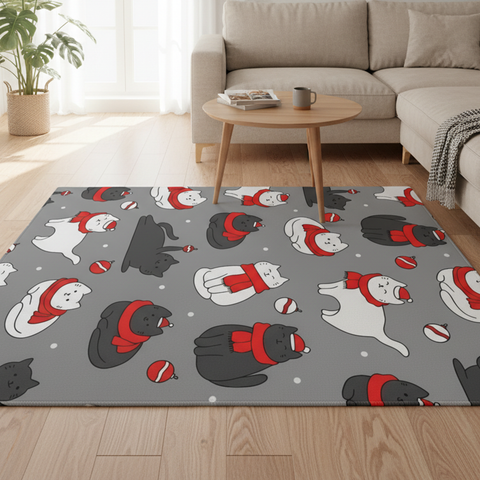 Festive Cat Rug