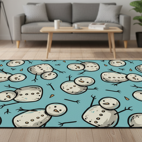 Cartoon Snowman Rug