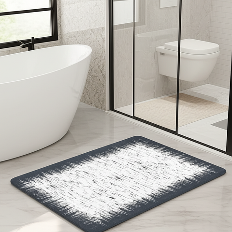 Modern Brushstroke Bathroom Mat