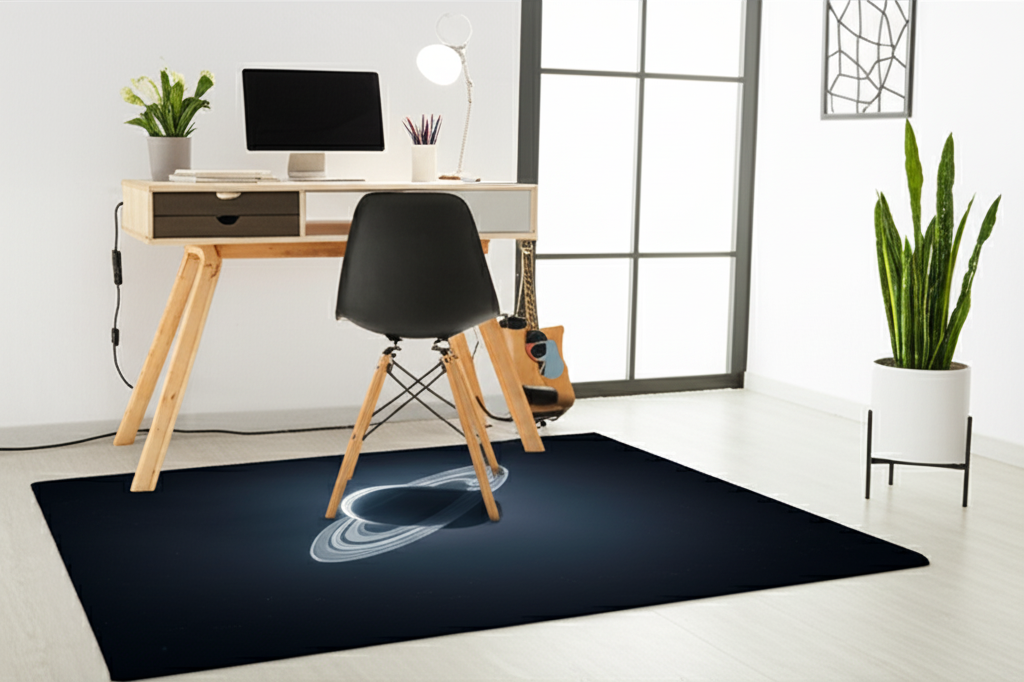 Celestial Saturn Puffy Rug