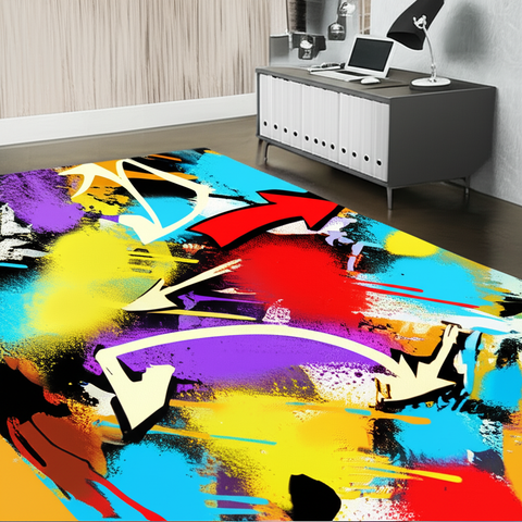 Graffiti Art Puffy Rug