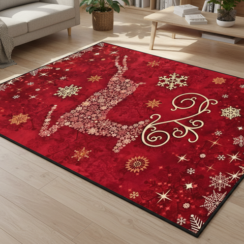 Festive Reindeer Rug