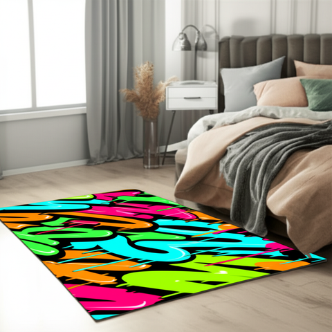 Graffiti Drip Puffy Rug