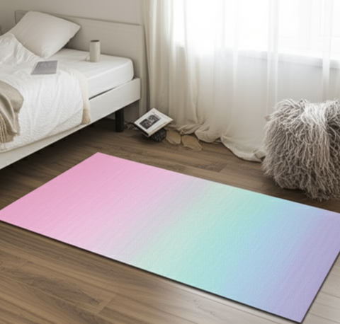 Pastel Ombre Puffy Rug