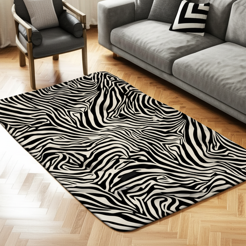 Zebra Print Premium Rug