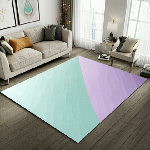 Modern Pastel Puffy Rug