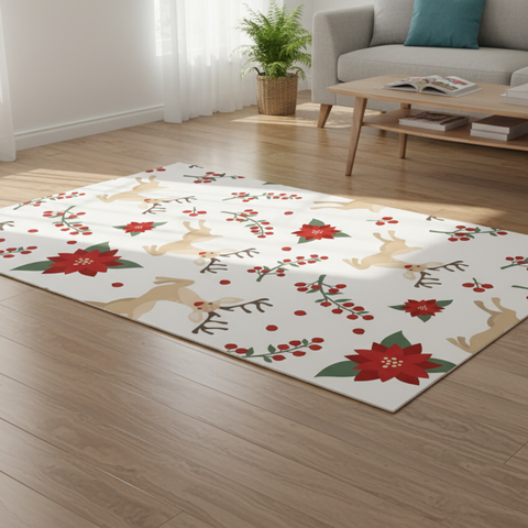 Christmas Reindeer Rug