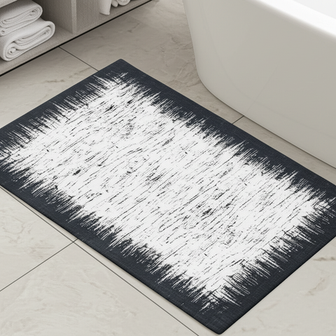 Modern Brushstroke Bathroom Mat
