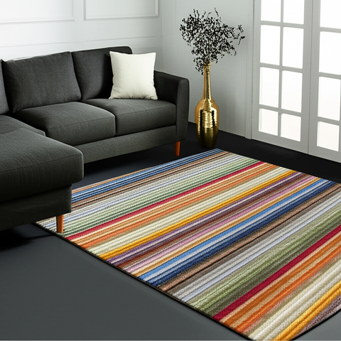Colorful Striped Premium Rug