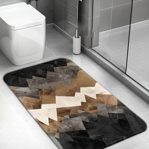 Abstract Geometric Bathroom Mat