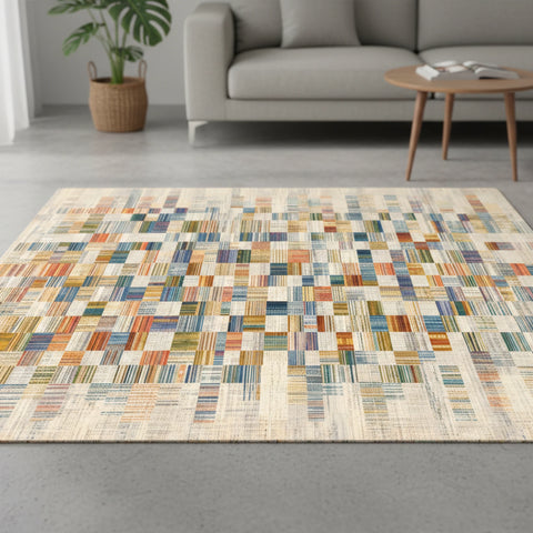 Geometric Patchwork Rug
