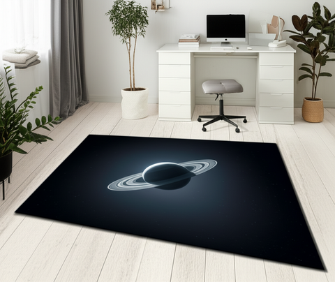 Celestial Saturn Puffy Rug