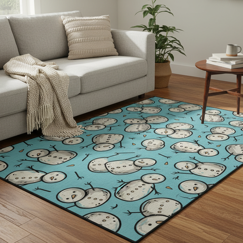 Cartoon Snowman Rug