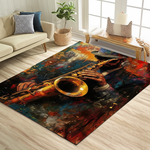 Jazz Musician Premium Rug