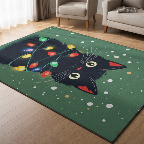 Festive Cat Rug