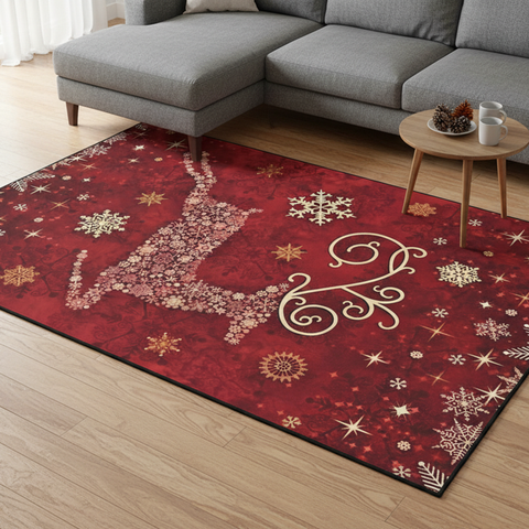 Festive Reindeer Rug