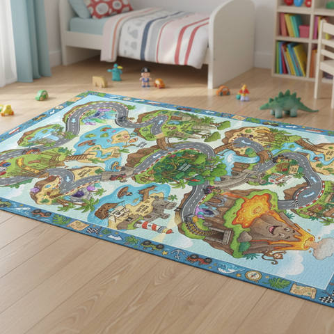 Cartoon Island Rug