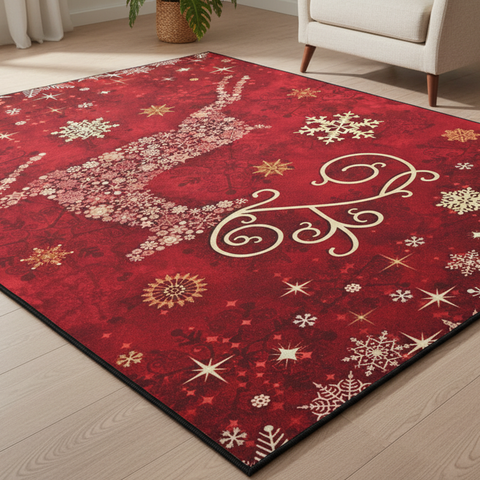 Festive Reindeer Rug