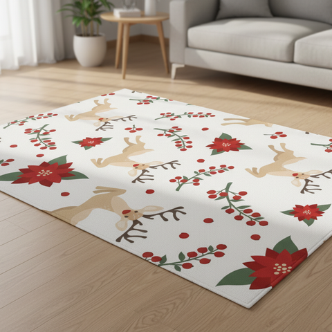 Christmas Reindeer Rug