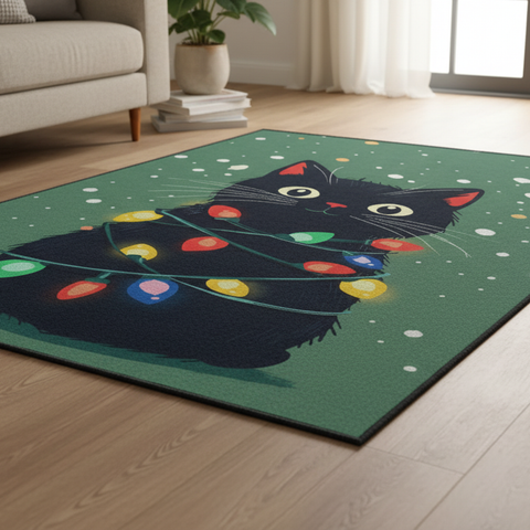 Festive Cat Rug