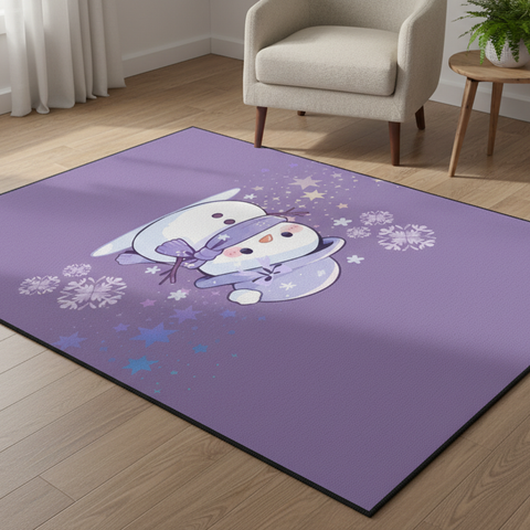 Whimsical Snowman Rug