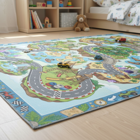 Cartoon Island Rug