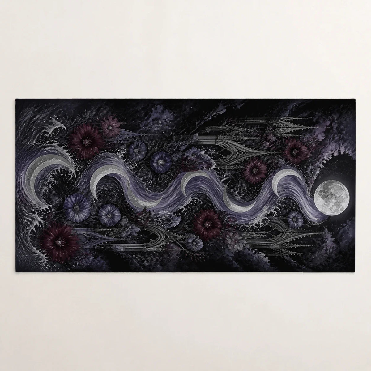Moonlit Tide Nyx beach towel mockup view 1