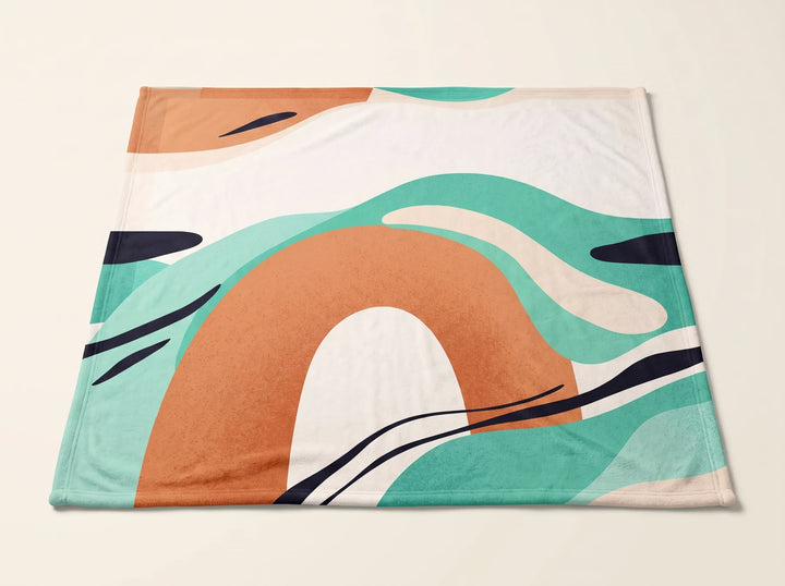 Boho Organic Personalized Fleece Blanket — clean product view