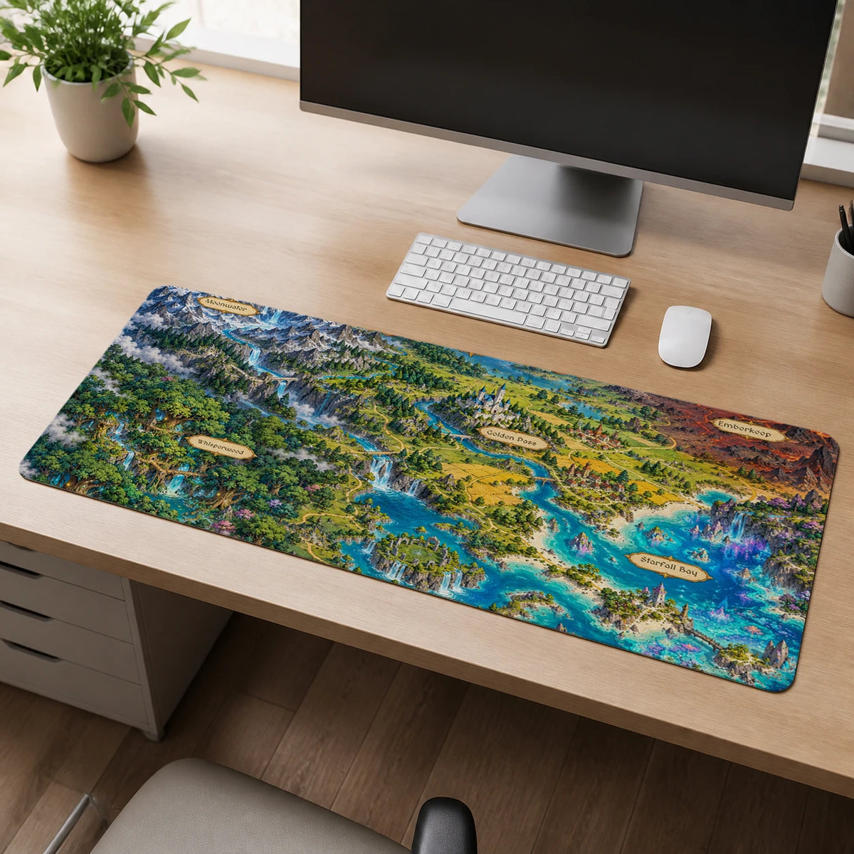Personalized Realmkeeper Custom Map Deskmat with sample personalization