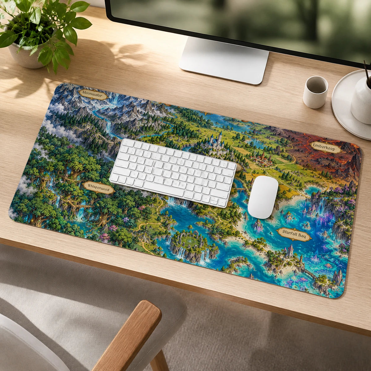 Personalized Realmkeeper Custom Map Deskmat with sample personalization