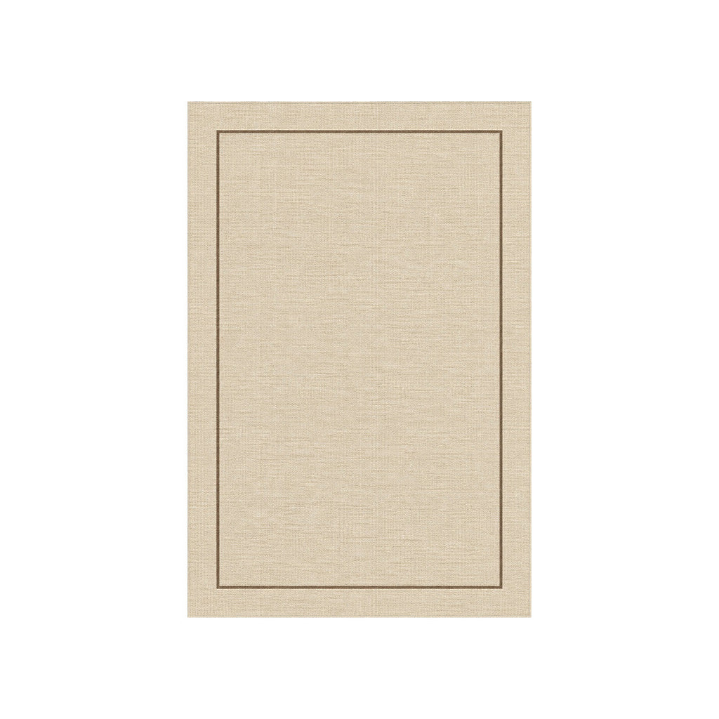 Kartela Sisal Line washable sisal-look minimal area rug in Beige, flat product view on a white background
