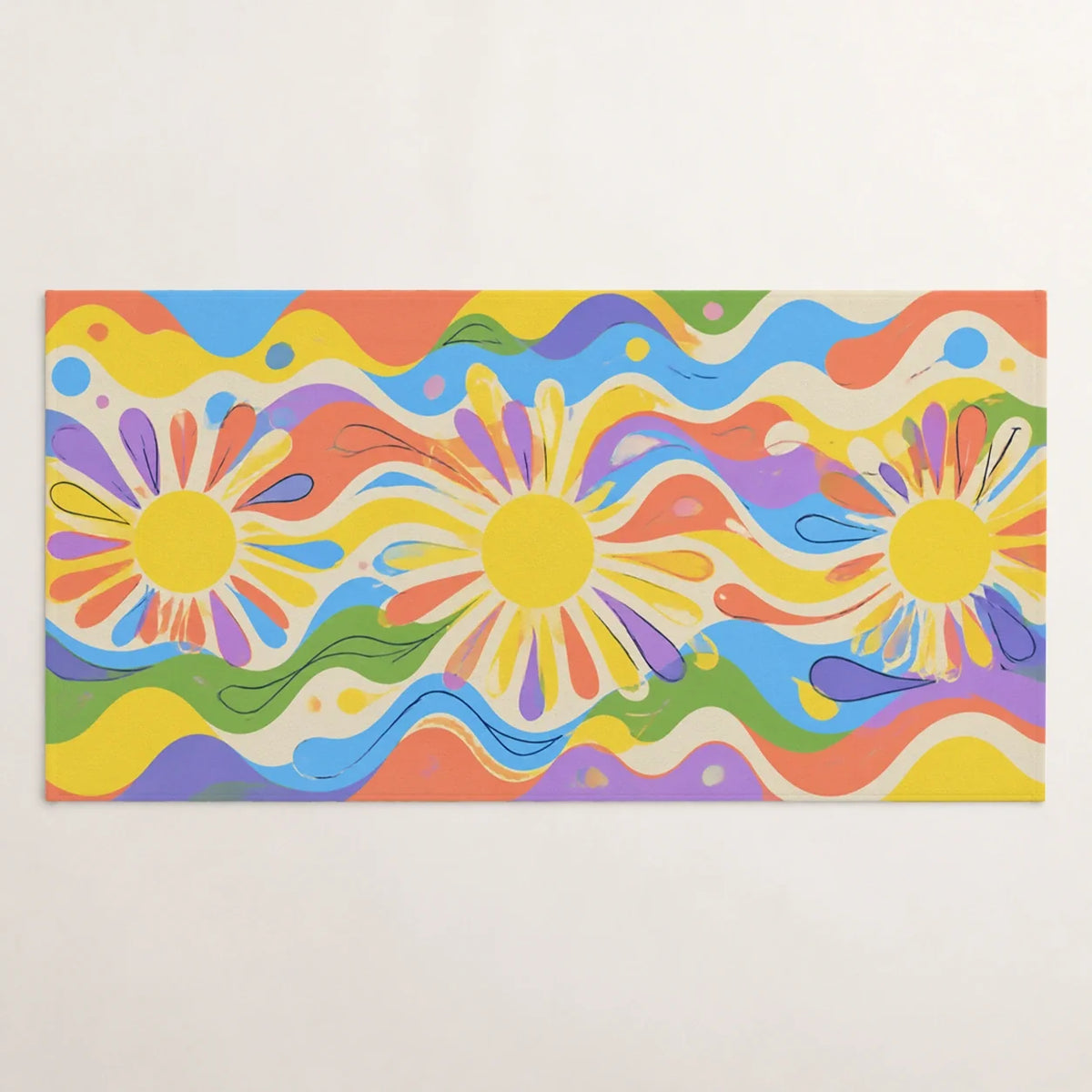 Sun Splash Color Pop beach towel mockup view 1