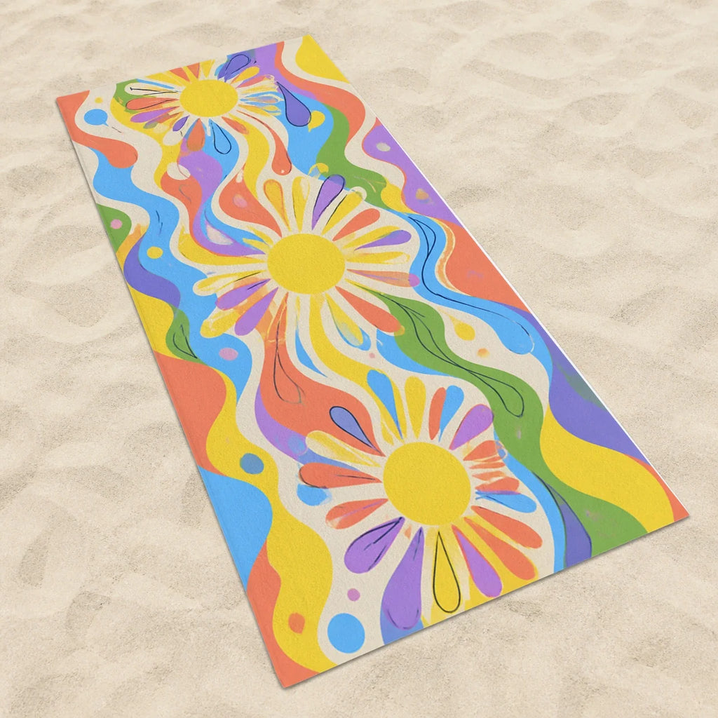 Sun Splash Color Pop beach towel mockup view 2