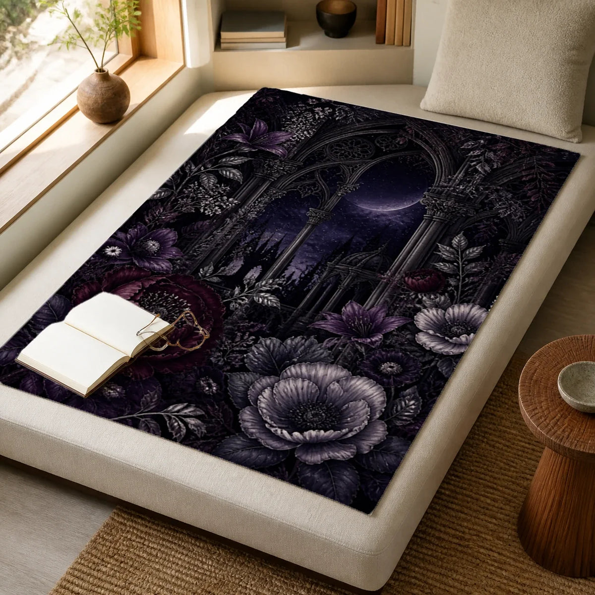 Velvet Night Nyx fleece blanket mockup view 4