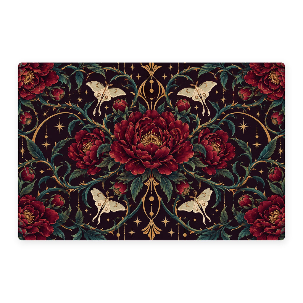 Velvet Thorn dark floral bath mat full design
