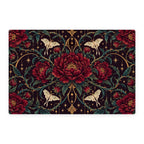 Velvet Thorn dark floral bath mat full design