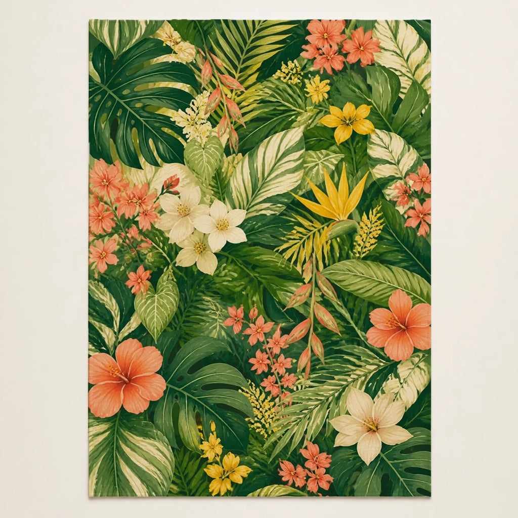 Verdant Embrace Chloris fleece blanket mockup view 1